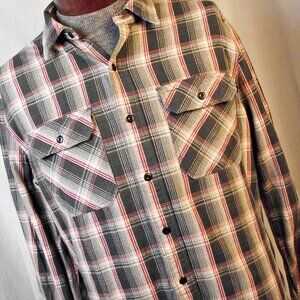 RRL Ralph Lauren Vintage Flannel Mens Shirt Workshirt Cotton Plaid Lg